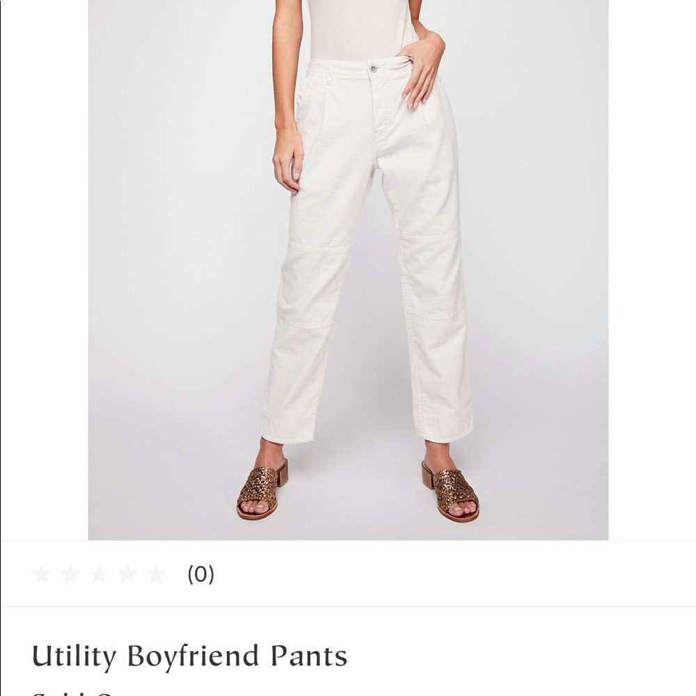 Free people utility boyfriend pant NWT